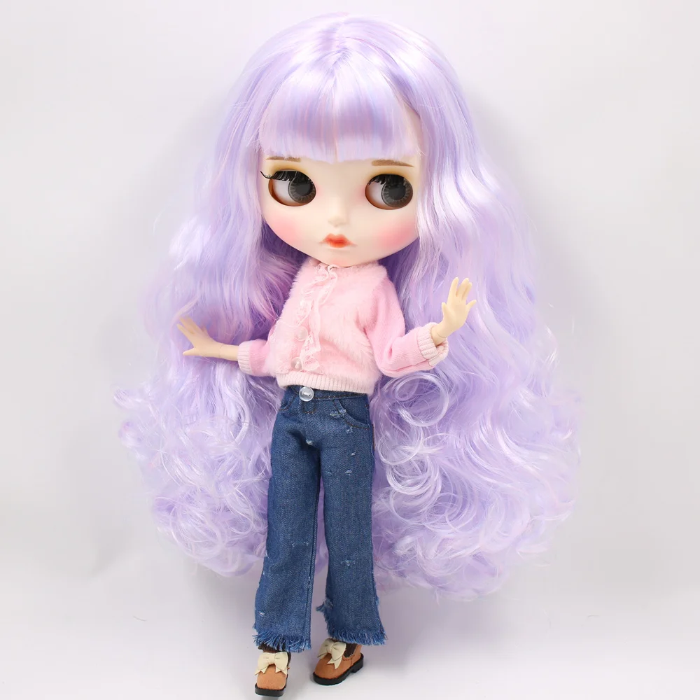 Кукла Blyth No. BL1017/6005 шарнирная розовая с голубыми волосами 1/6|Куклы| |
