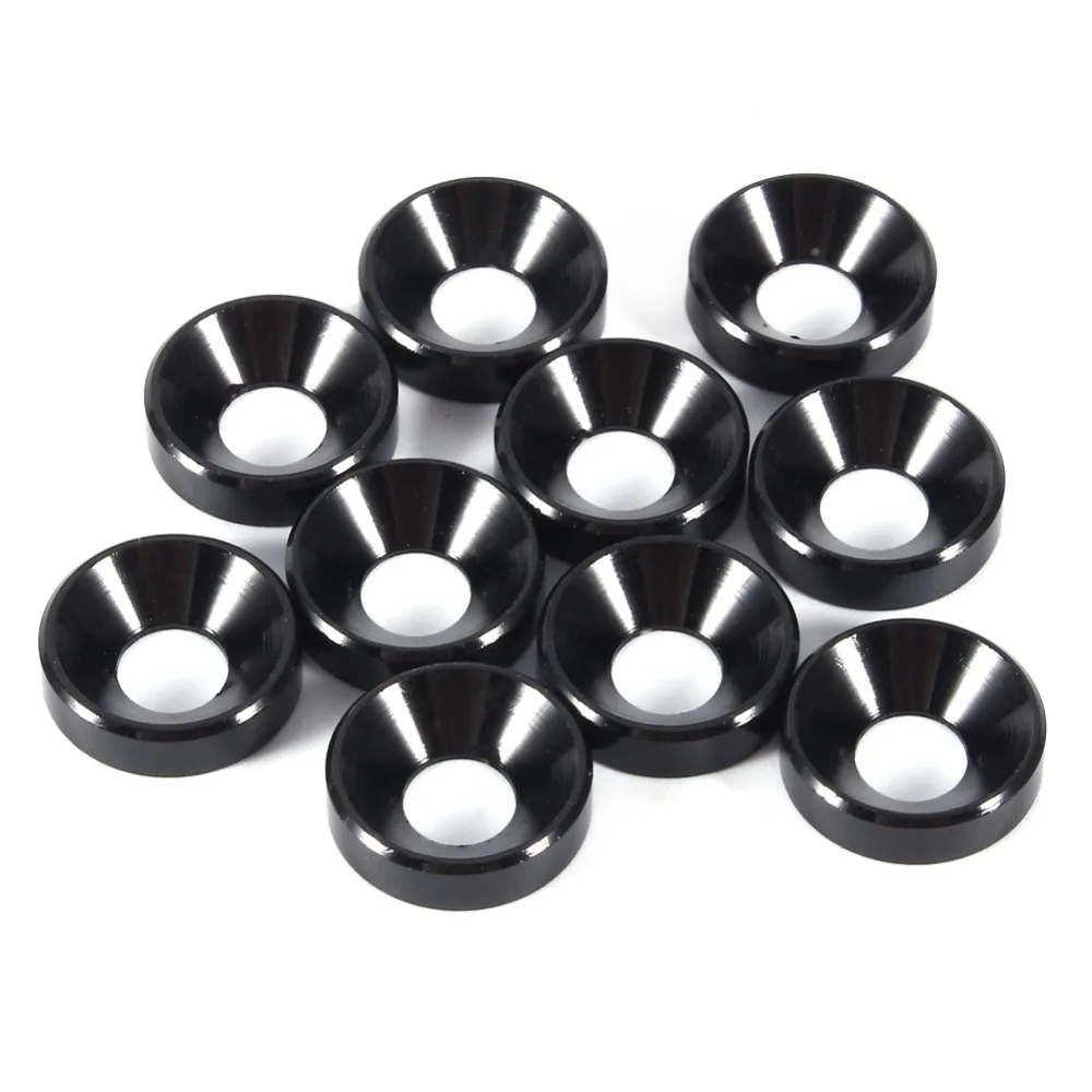 10 шт./компл. M5 многоцветная потайная головка Шайба из алюминиевого сплава с