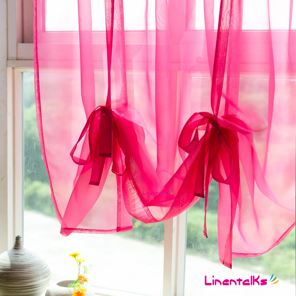 Новое Прибытие Pure Color Европейский Короткие Занавес Шар Тюль Стержень Балкон