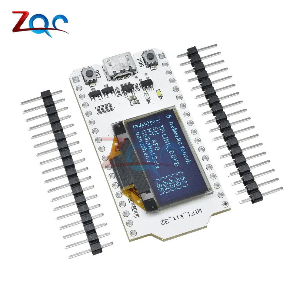 Модуль ESP32 для Arduino с Bluetooth Wi-Fi OLED 0 96 дюйма дисплей CP2102 32 м вспышка 3 3-7 в плата