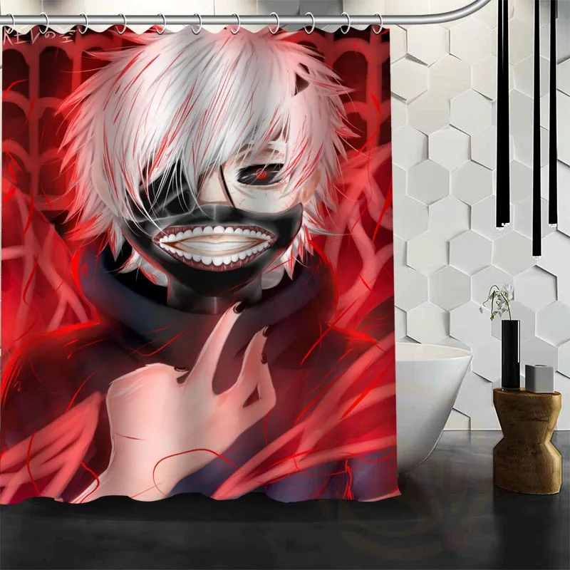 Лучшая Красивая занавеска для душа с аниме Токио Ghou ванной водонепроницаемая