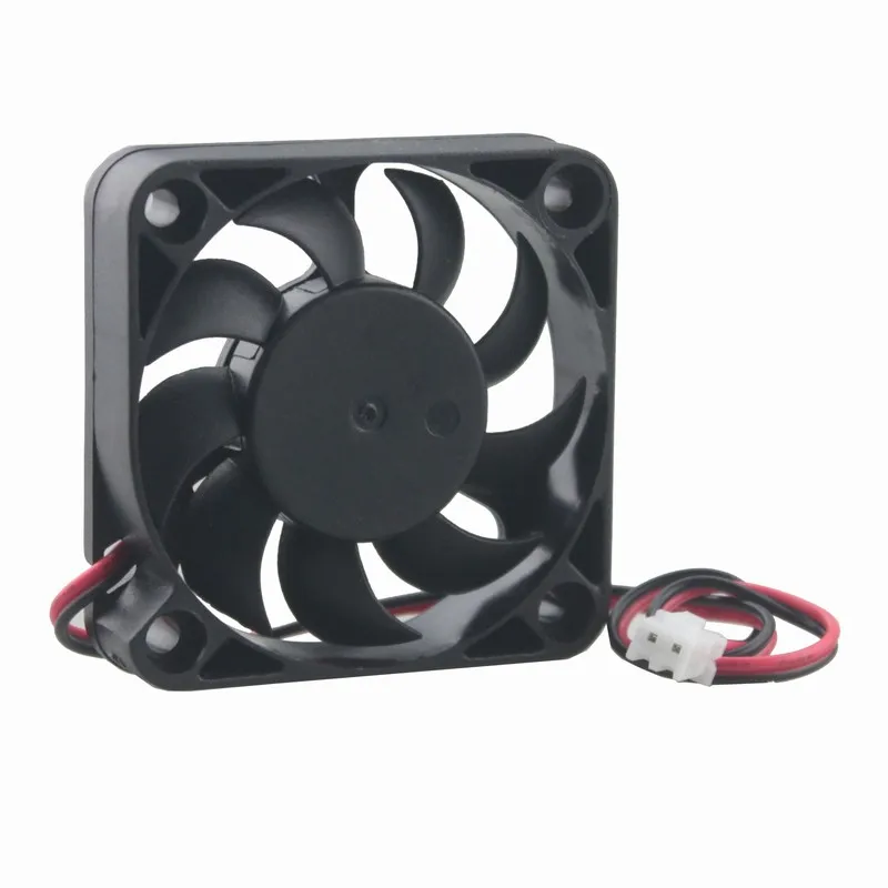 Gdstime 5 Pieces 12V DC Cooling Fan 50mm 5cm 2Pin Brushless Cooler PC Case Radiator 5010 50x50x10mm 9 Blades | Компьютеры и офис