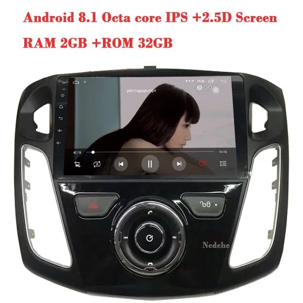 Серый Восьмиядерный Android 8,1 автомобильный dvd gps для Ford Focus 3 2012- автомобильный магнитола стерео wifi RDS автомобильный dvd мультимедийный плеер - Цвет: Серый