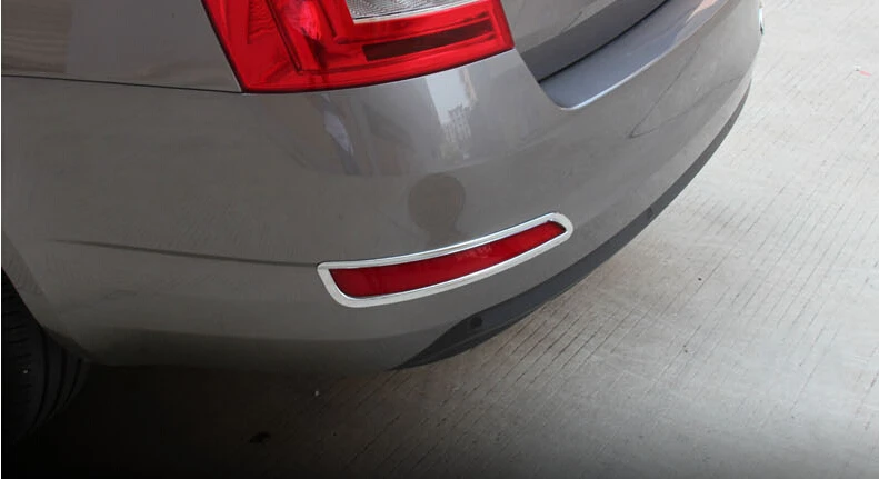 Авто задний противотуманный свет крышка лампы ободок для Skoda Octavia 2015 abs хром