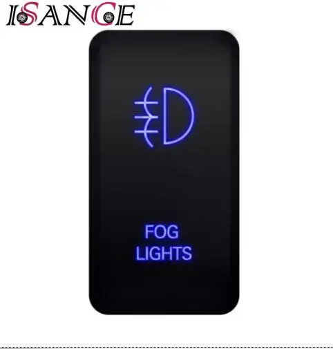 ISANCE противотуманный светильник кнопочный выключатель синий светодиодный с