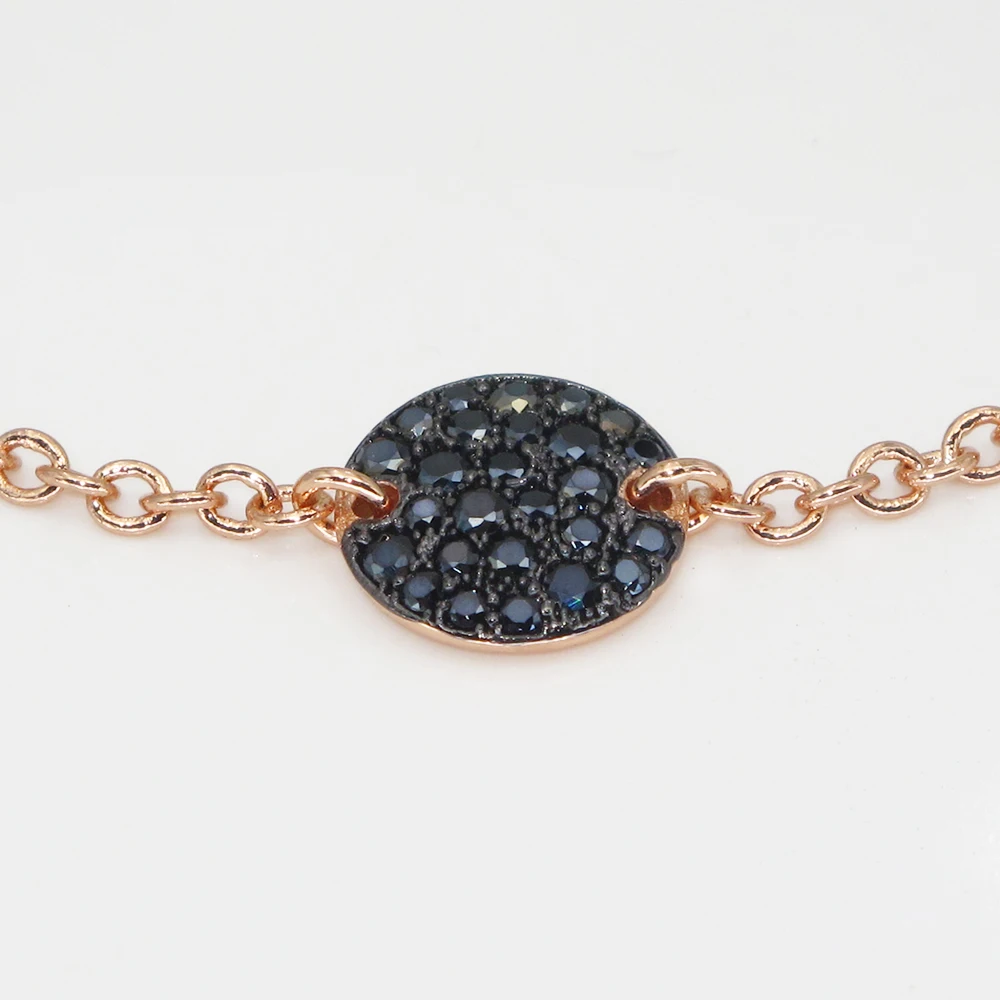 FORIS модные романтические украшения Электрический черный браслет для женщин