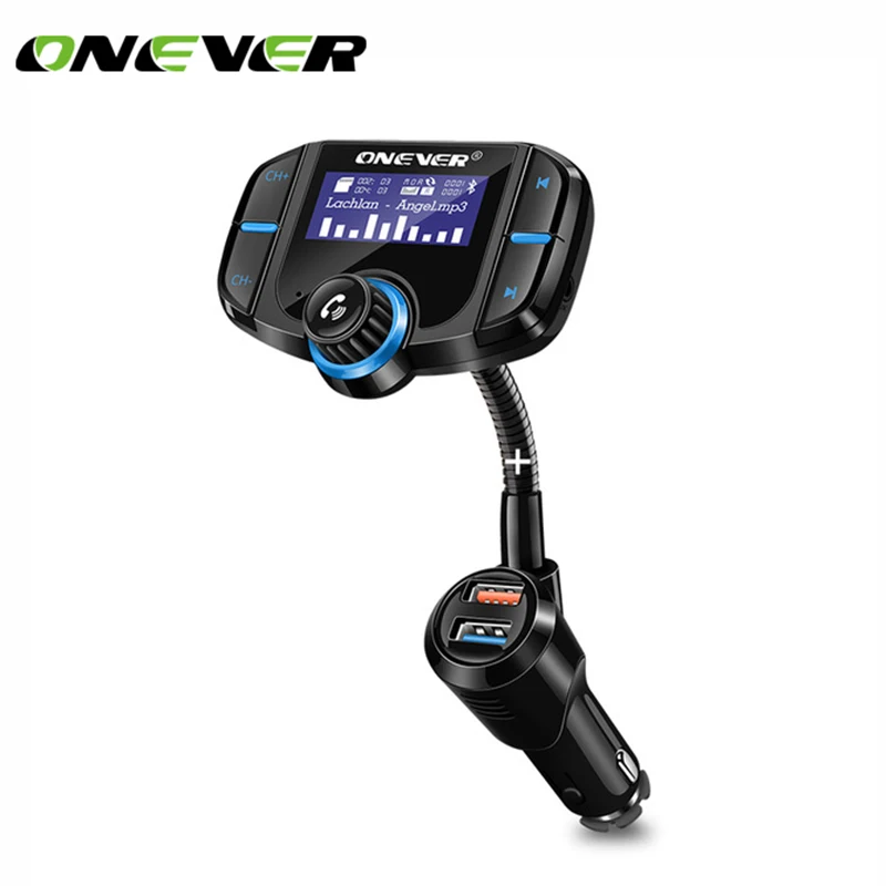 Onever FM передатчик 2 порта QC 3 0 быстрое зарядное устройство Bluetooth Handsfree