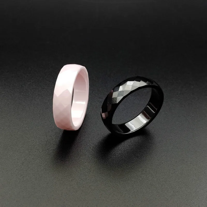 Черный и белый синий классический керамика кольцо любителей для мужчин женщин