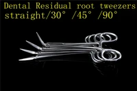 medical oral cavity instrument dental tweezers residual root tweezer root debris and tooth extraction forcep straight 30 45 90