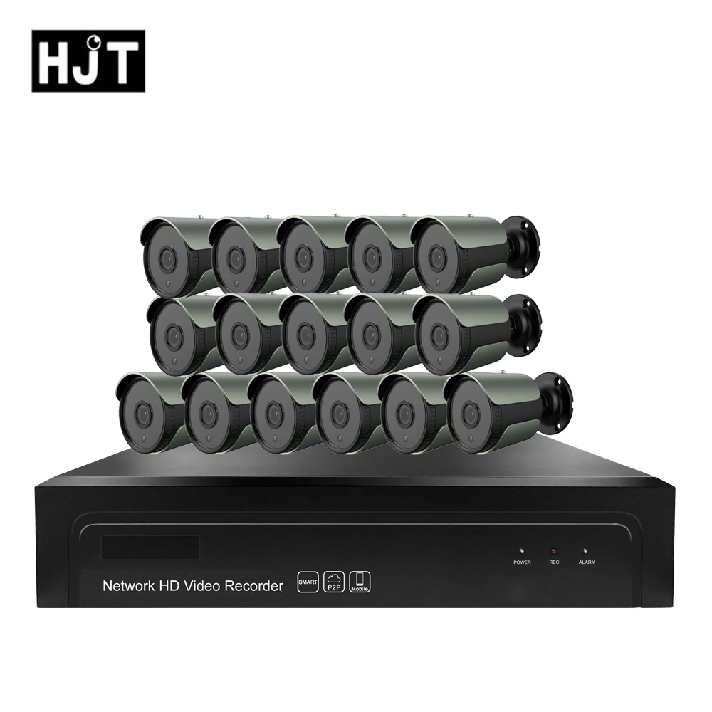 HJT H.264/H.265 16CH POE 48 1080P 2.0MP сетевая камера NVR безопасность Surreillance P2P Открытый