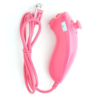 Розовый цветной нунчак пульт дистанционного управления для NINTENDO Wii розовый