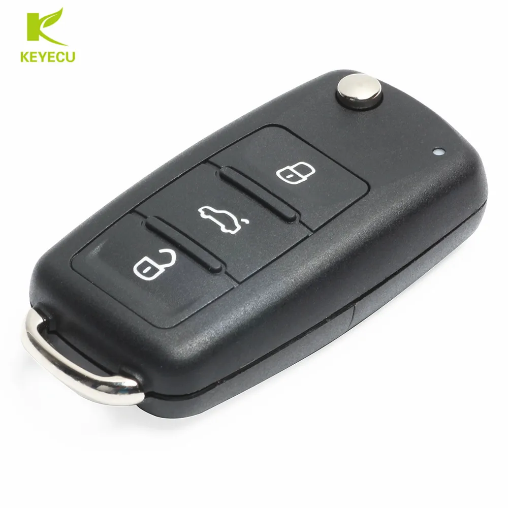 Оригинальная запасная флип кнопка KEYECU для VW Volkswagen Toureg Beetle Golf Jetta 2011 2015 5K0 837 202 AD|fob|fob