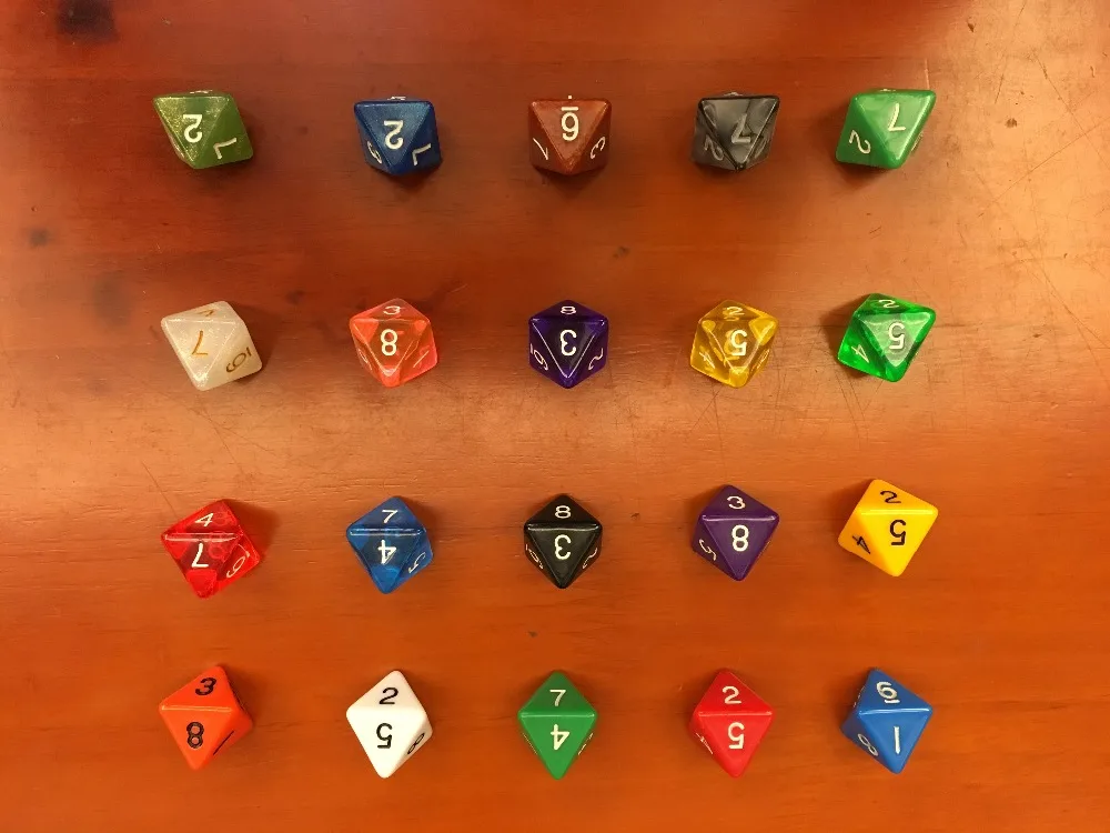 D8 кости цифровая игра калькулятор жизни магический реквизит TRPG DND цветные 8 face |