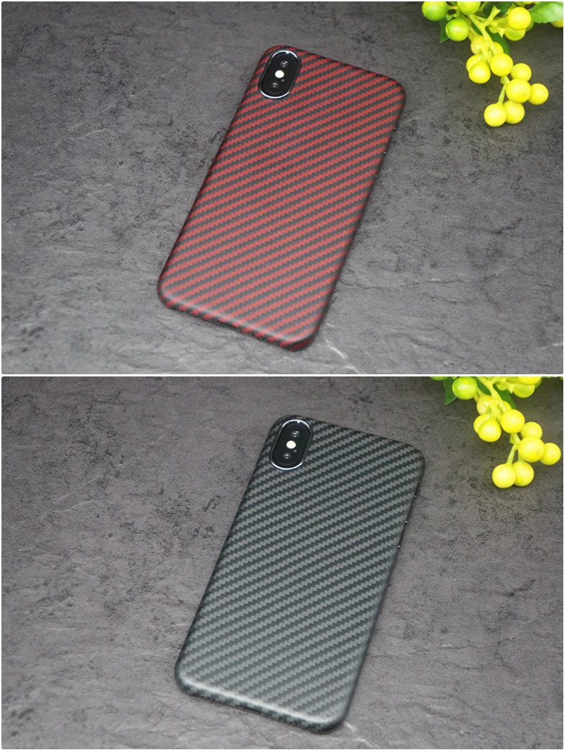 Ультра тонкий чехол из настоящего углеродного волокна для iPhone X, чехол, чехол s