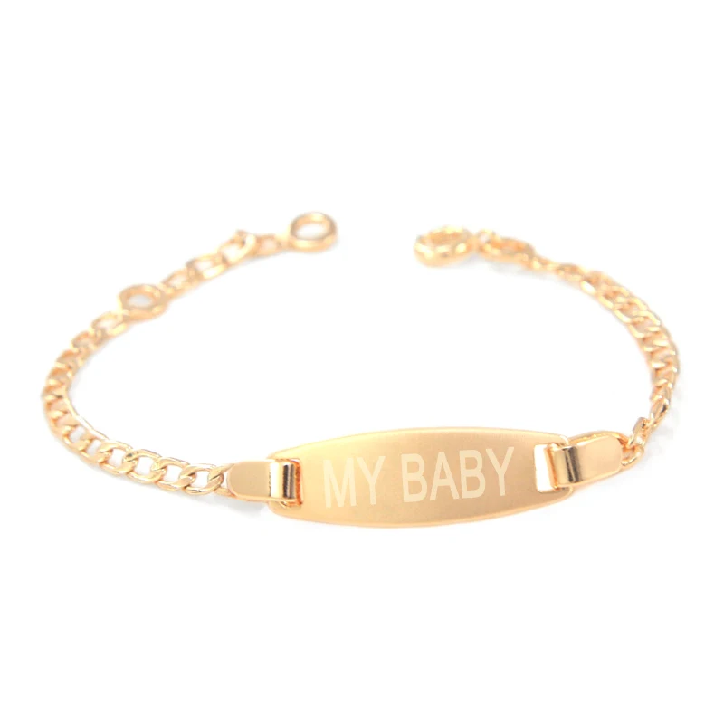14,5 см детские браслеты детские ювелирные изделия звезда браслет Bebe Pulsera браслеты из золотой цепи браслеты Pulseira Kinder Ninas Bracelete B0127 - Окраска металла: MY BABY