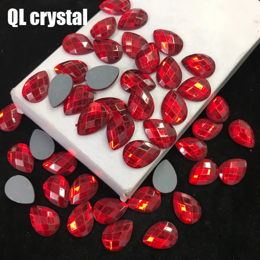 QL crystal 13x18mm Crystal popular DIY Clothes garments shose bags glue on flatbacks glass rhinestones | Дом и сад