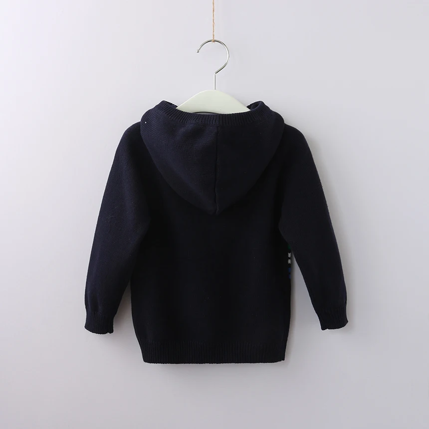 Детские свитера с капюшоном для мальчиков осенне зимний Повседневный пуловер со