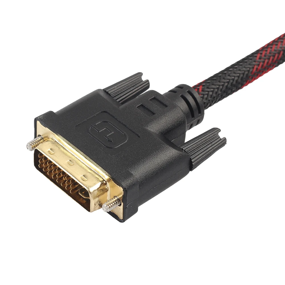 1,4 м DVI штекер на VGA Мужской DVI-I кабель 24+ 5 VGA поворотный кабель Соединительный кабель для DVI-I на VGA видео для HDTV DVD ноутбука