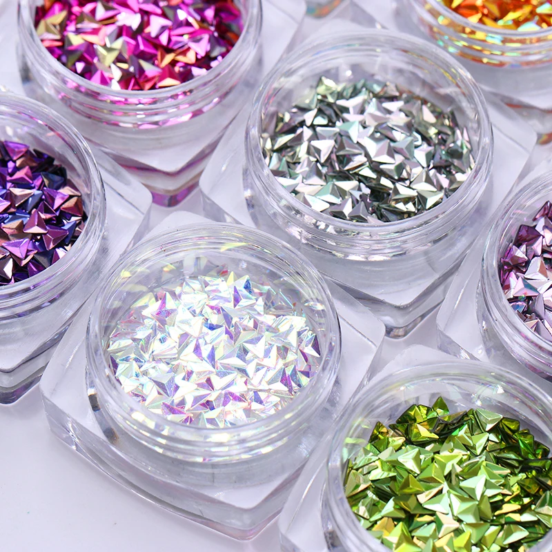 AB Color Nail Sequins 0.7g Chameleon Iridescent Paillette Flakies 3D Art Decoration | Красота и здоровье