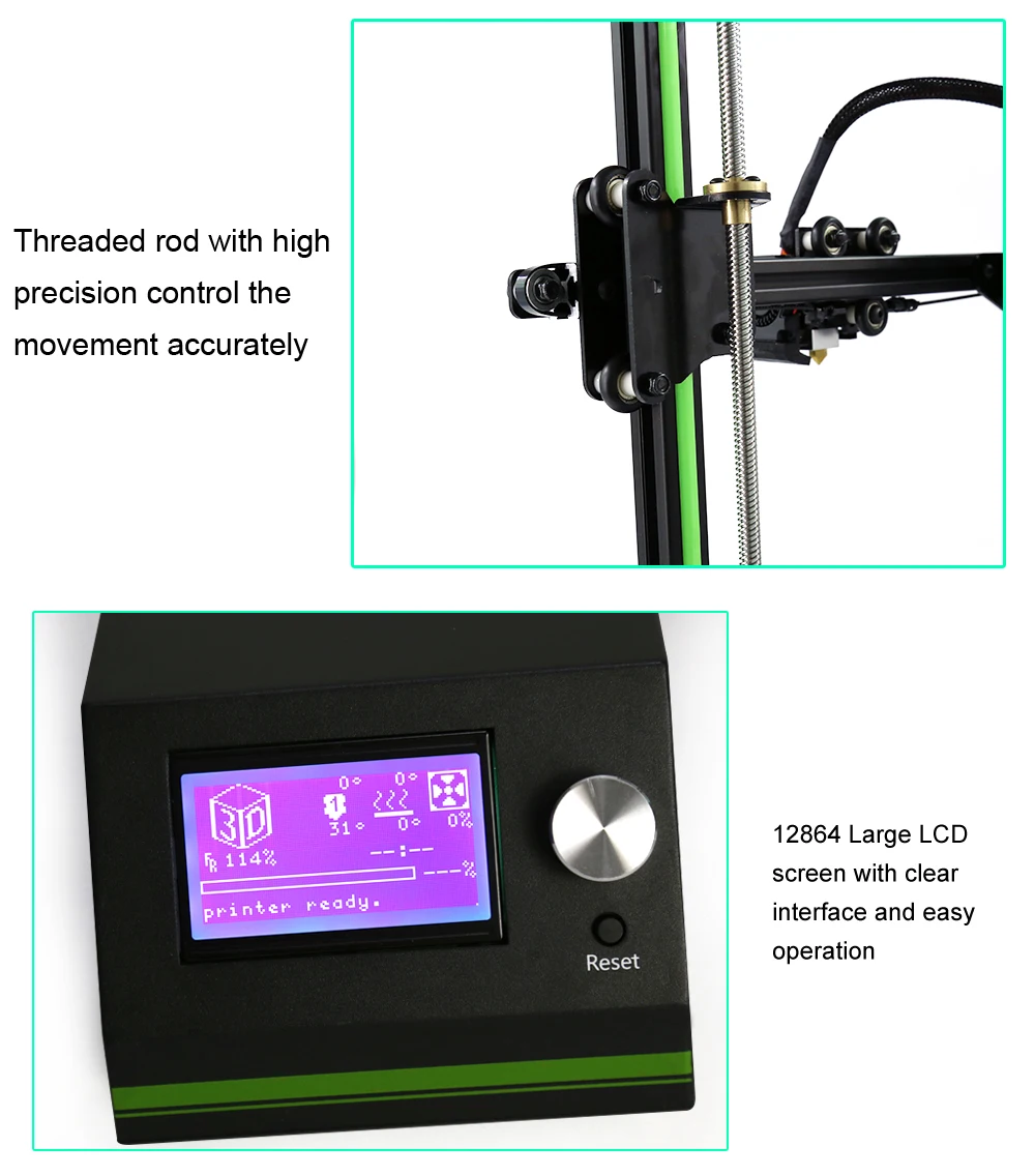 Anet E10 E12 3d принтер DIY большой размер печати высокая точность Reprap Prusa i3 imprimante 3d принтер комплект с PLA нитью печати