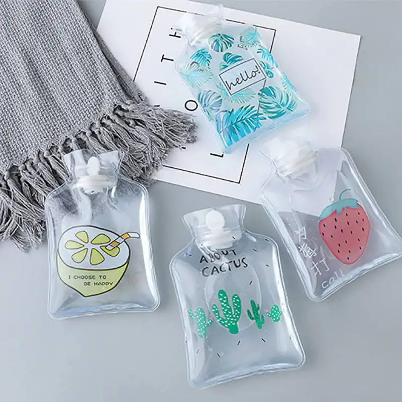 Бутылочки для горячей воды с рисунком из мультфильма прозрачные бутылки