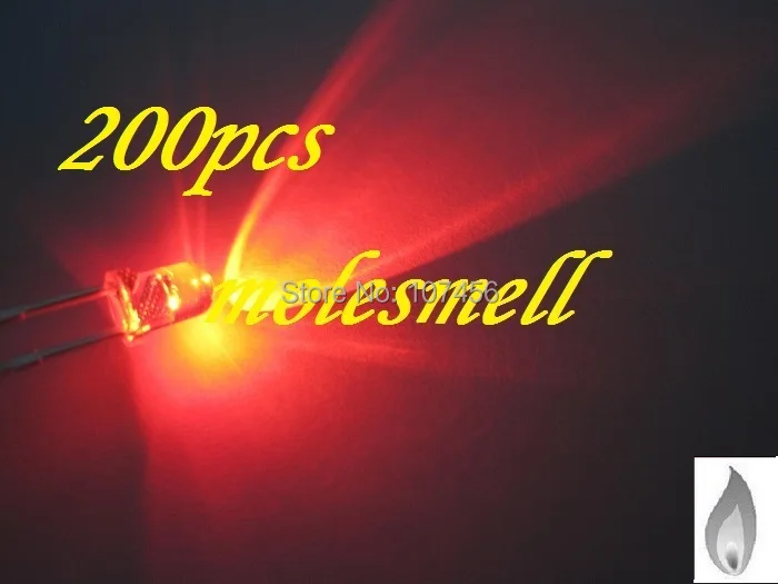 Бесплатная доставка 200x3 мм красный светильник для свечи мерцающий ультра яркий