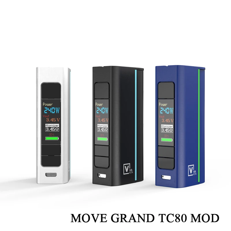 Подарок на бретелях! Vape мод электронная сигарета Move Grand TC 80 Вт коробка мод подходит атомайзер 510 нить 18650 батарея(без батареи