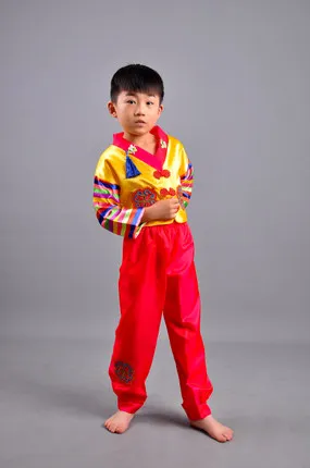 Платье ханбок для девочек в национальном стиле детская танцевальная одежда