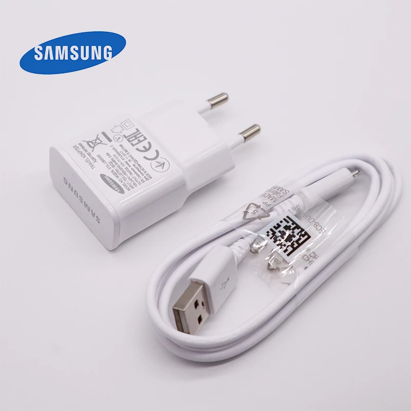 Оригинальное зарядное устройство Samsung с европейской вилкой адаптер 5 В 2 А