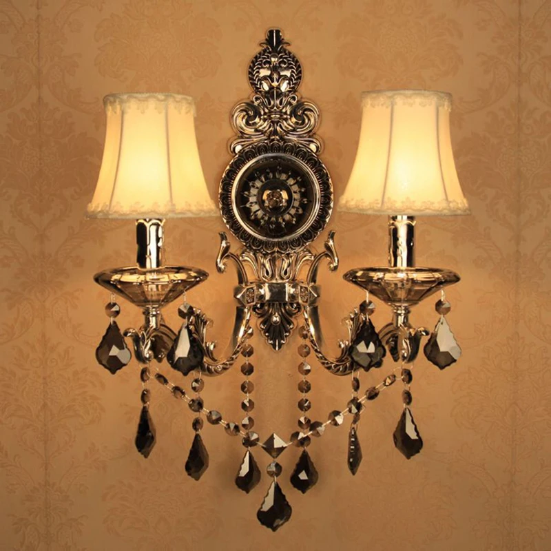 Ресторан 2 головная черная металлическая настенная лампа Италия кантри вилла