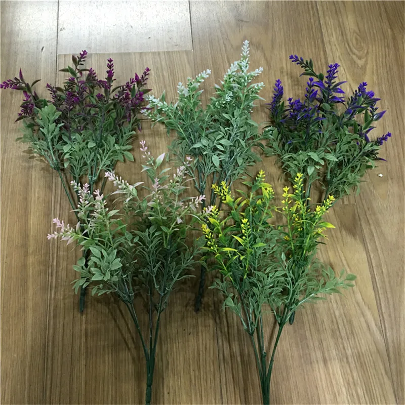 Милый 1 шт 7 голов декор цветок Лаванда Шелковые искусственные цветы декоративные