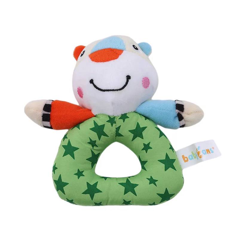 New Baby Plush Toy Soft Cartoon Animal Bear Mouse Tiger Hand Bell Kids Newborn Development Rattle Toys | Игрушки и хобби