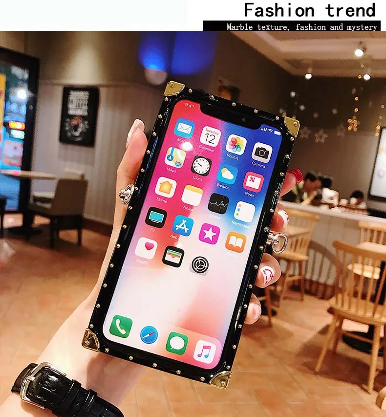 Блестящий чехол с ремешком через плечо для iPhone XS Max XR X, роскошный блестящий чехол для телефона с бриллиантами для iPhone 6S 7 8 Plus, чехол для девочки