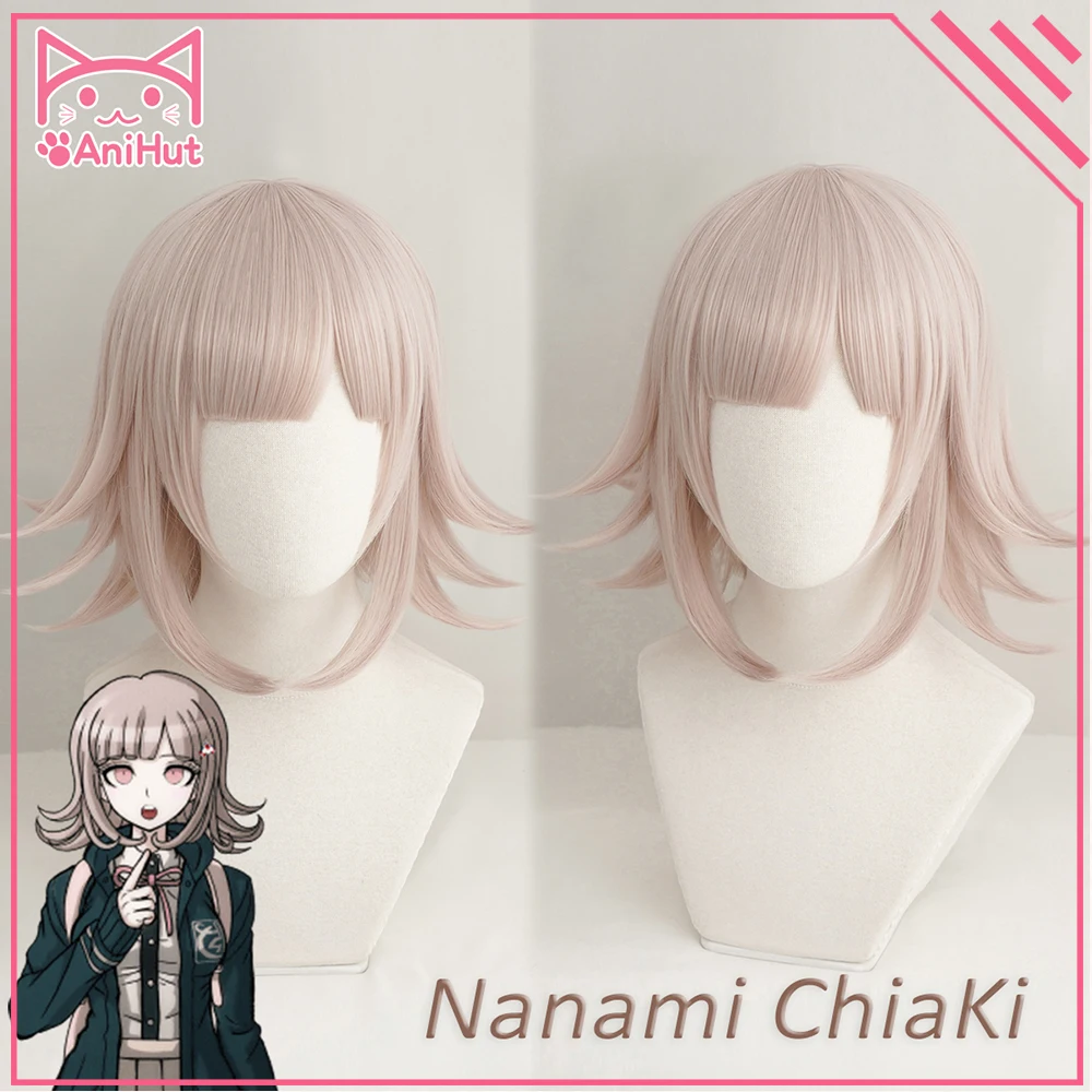 AniHut NANAMI CHIAKI парик Супер Danganronpa косплей парик Аниме Косплей волосы синтетические термостойкие женские волосы