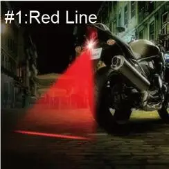 Red Line Задний противотуманный светильник для мотоцикла с защитой от столкновений Предупреждение ющий тормозной стояночный светильник, 12 В постоянного тока, 8 моделей - Цвет: Red Line
