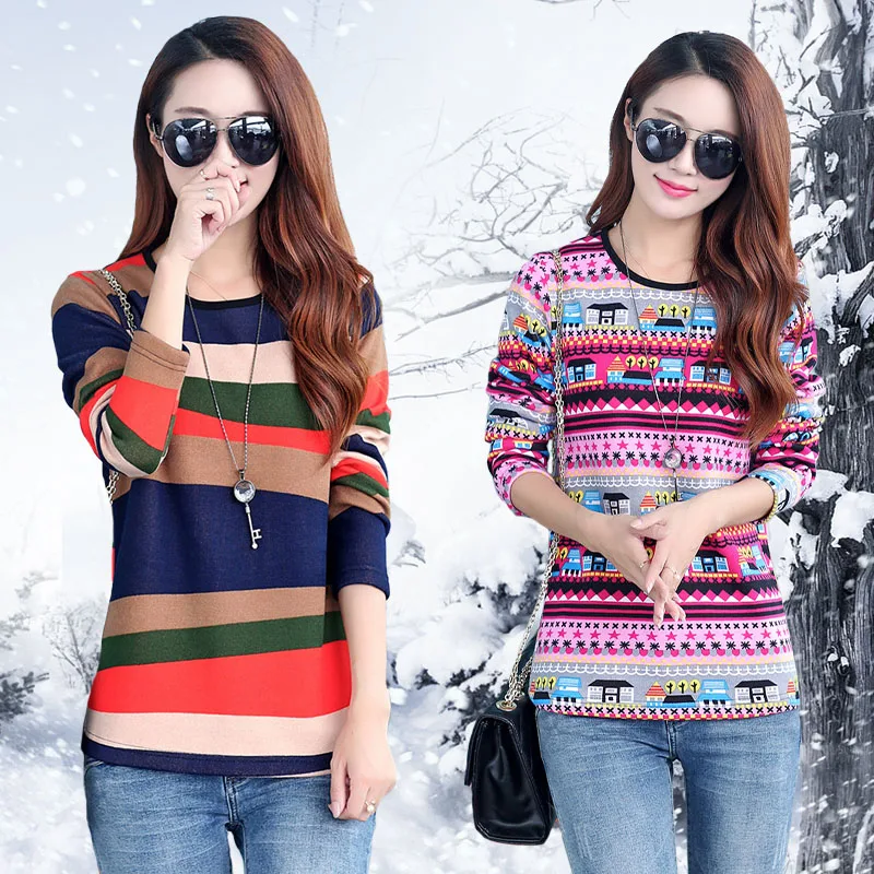 Плюс бархатные теплые свитера 2020 осенние женские Новые контрастные цвета модные
