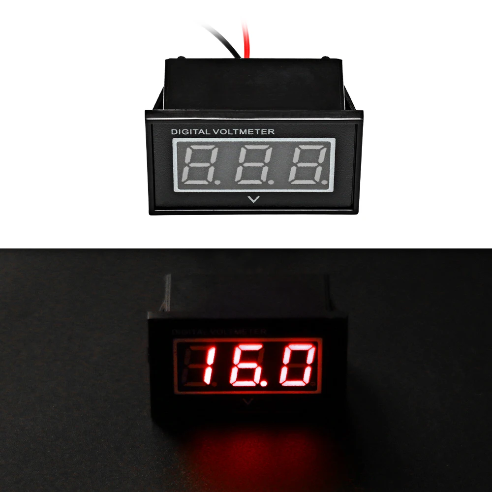 DC 48V Blue Digital Voltmeter Volt Panel Meter Two-wire Electrical Instruments Voltage Meters for Gauge Club Car EZGO Yamaha | Автомобили