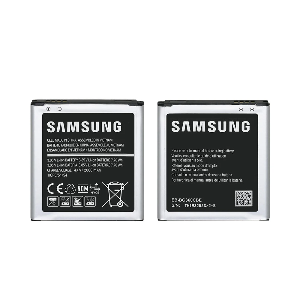 20 шт. Оригинальный аккумулятор для Samsung Galaxy Core Prime G360 G361 G3606 G3608 G3609 EB-BG360BBE EB-BG360CBE 2000