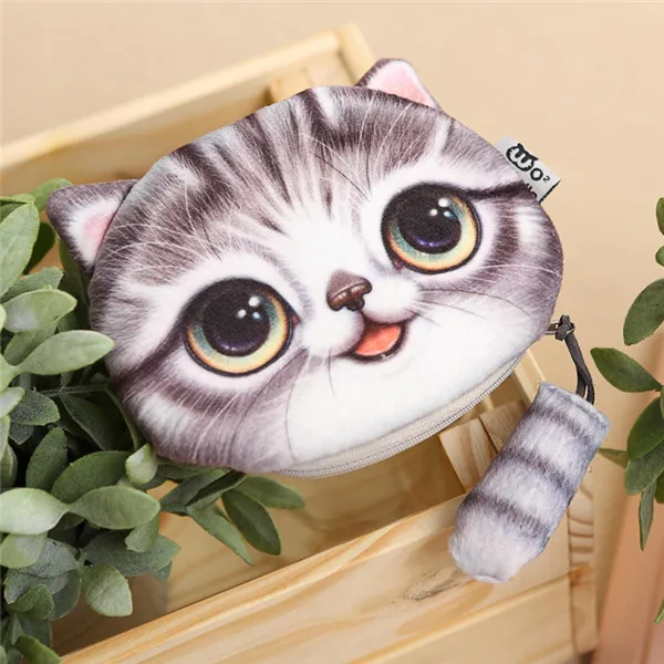 2 Новинка года небольшой хвост Cat Портмоне милые дети мультфильм кошелек Kawaii сумка монет Чехол дети кошелек держатель Для женщин кошелек для монет - Цвет: 2