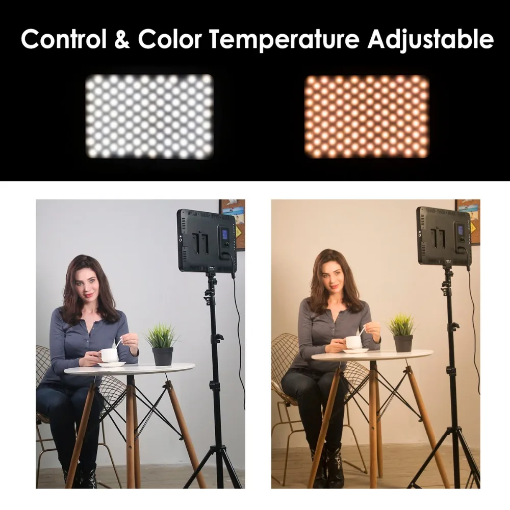 Цена Viltrox VL400 двухцветный светодиодный светильник с регулируемой яркостью для видеосъемки X3 + 3x светильник подставка + сумка для переноски для DSLR ...