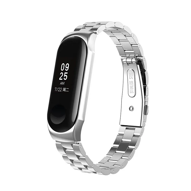 Ремешок для часов Xiaomi Mi Band 3 сменный Браслет из нержавеющей стали band 3/4|Ремешки