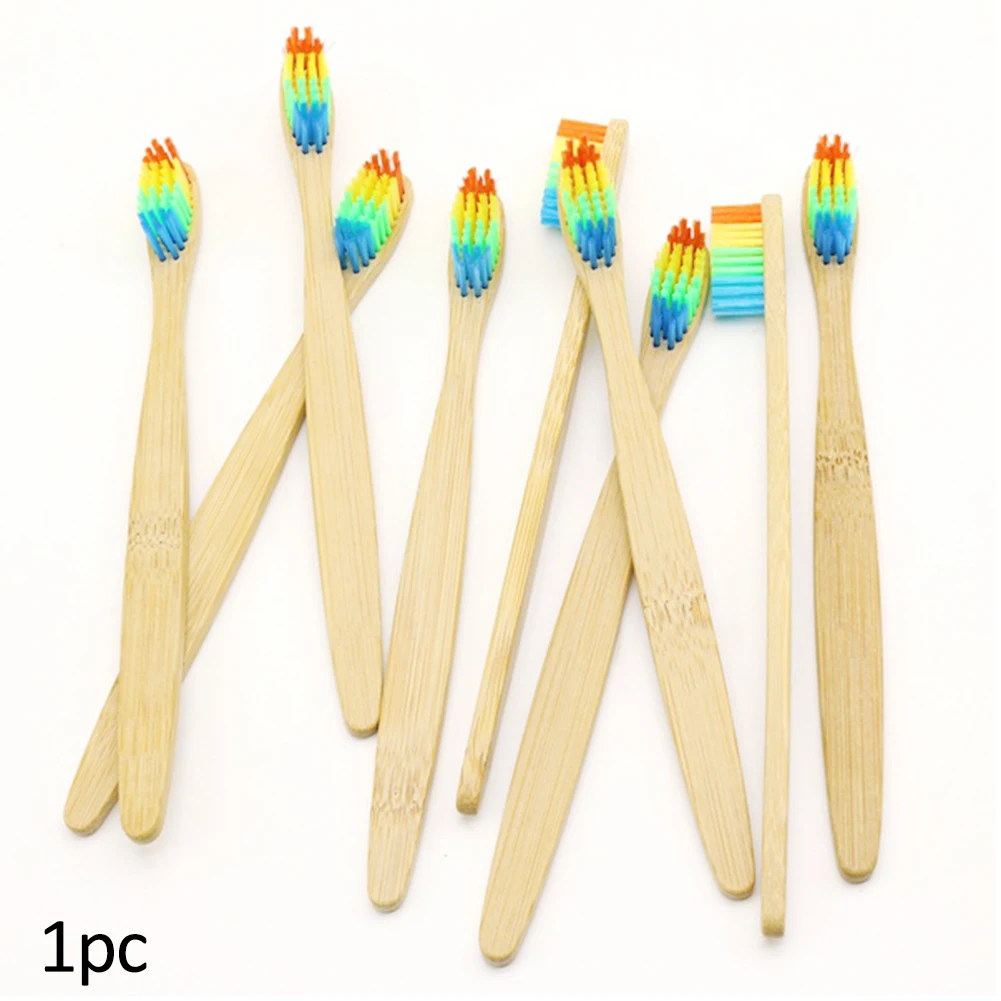 Ручная зубная щетка из натурального бамбука экологически чистые мягкие волосы 1