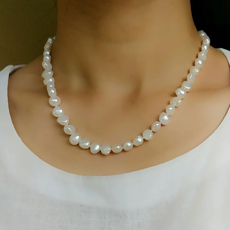 Ожерелье с жемчугом NYMPH жемчужное ожерелье в стиле барокко Из Белого