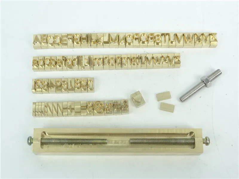 № 6/7 стандартные латунные гибкие буквы, RCIDOS CNC гравировальная форма, формочки, горячее тиснение фольгой алфавита - Цвет: Font 6 Full set