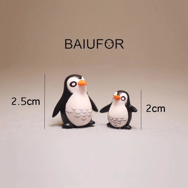 Миниатюры и фигурки BAIUFOR милый пингвин миниатюрные садовые суккуленты украшение