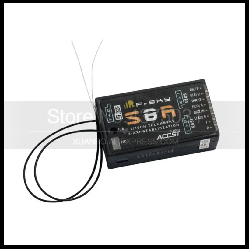 FrSky S8R приемник 8/16CH Телеметрия для радиоуправляемого квадрокоптера запчасть для мультикоптера совместима с передатчиком X7 X9D X12S