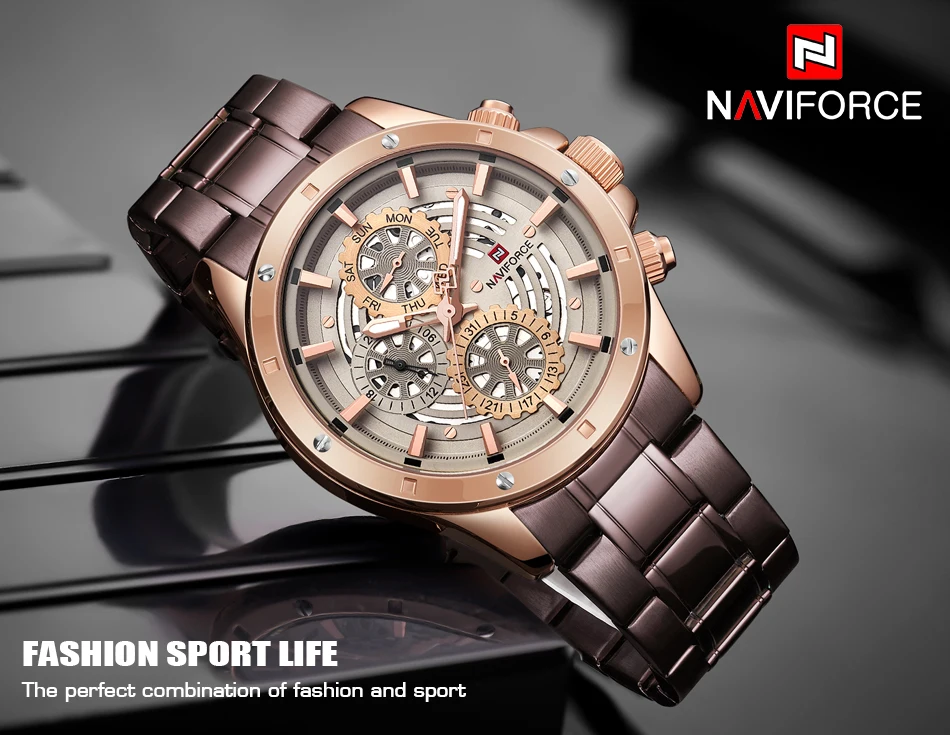 NAVIFORCE мужские спортивные часы люксовый бренд мужские модные повседневные кварцевые 24 часа Дата наручные часы мужские военные водонепроницаемые часы