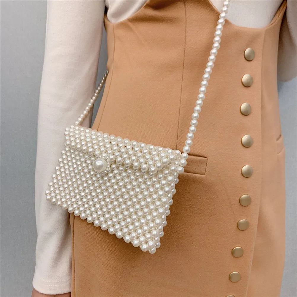 Бренд ручной жемчужные сумочки Lady beaded сумка Для женщин вечерние Винтаж сумки Ins маленькая сумка с клапаном мини сумка через плечо