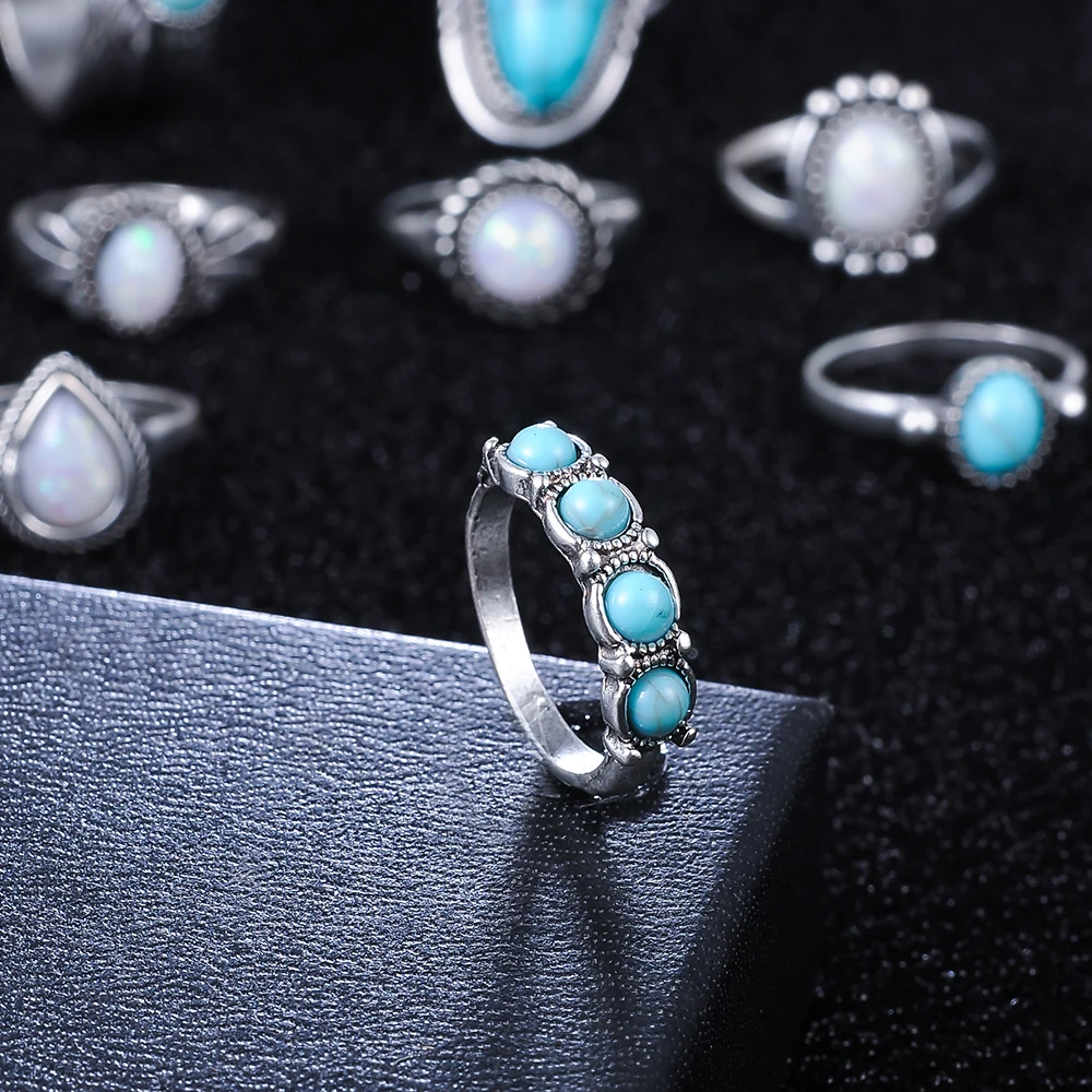 Beagloer 8 шт./компл. старинное серебро Цвет богемный Midi Ring Set Винтаж стимпанк Anillos Knuckle