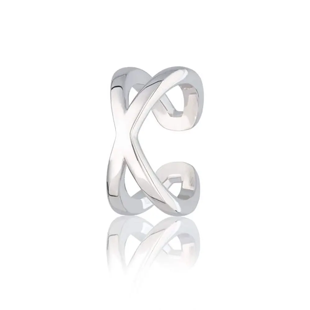 Женские сережки без пирсинга, серебряные, 925 пробы - Окраска металла: Silver Earcuff